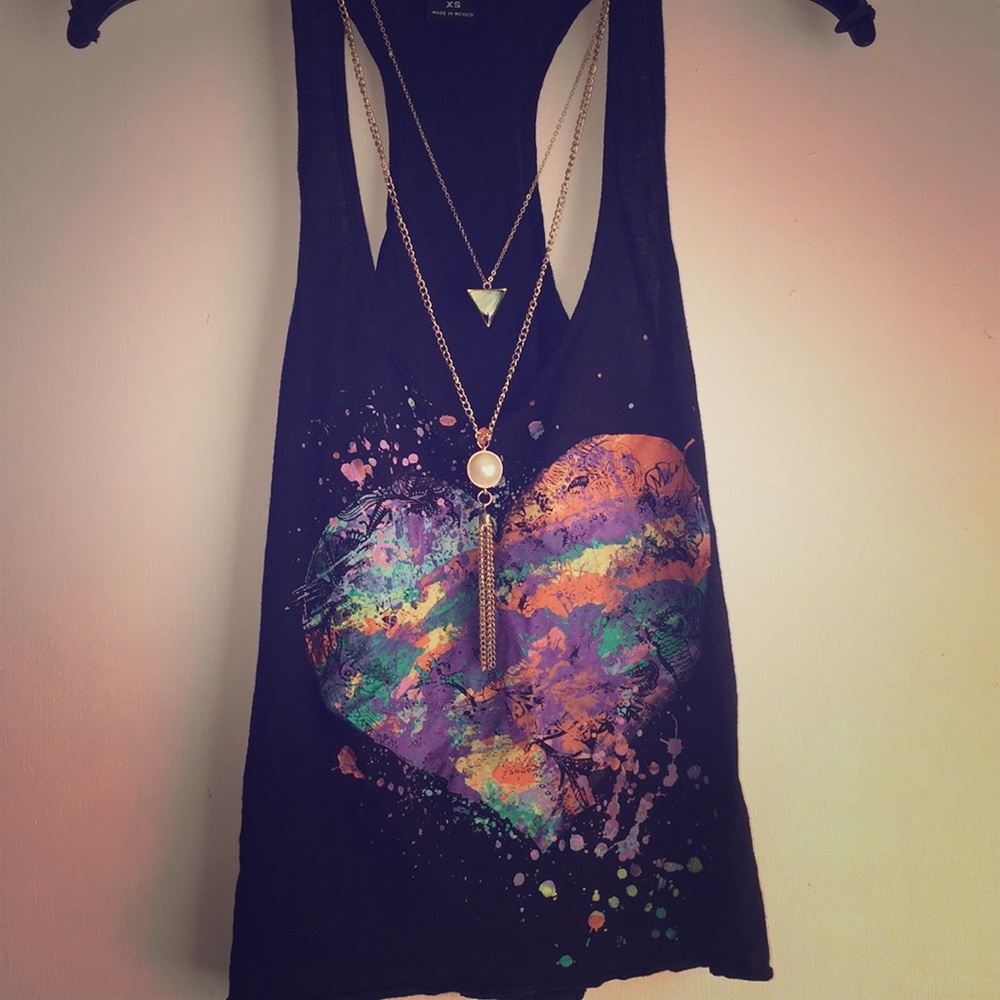 Casual tank with retro design